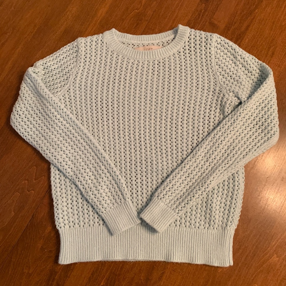 LOFT Light Blue Knit Sweater
